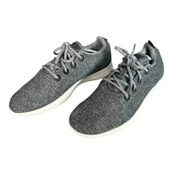 Allbirds Wool Runners Running Shoes Gray Mens 13 Merino Wool Lace Up Extra Laces - Picture 3 of 8